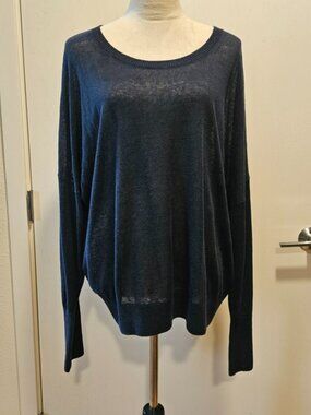 Banana Republic Factory Navy Blue Linen Blend Sweater XXL